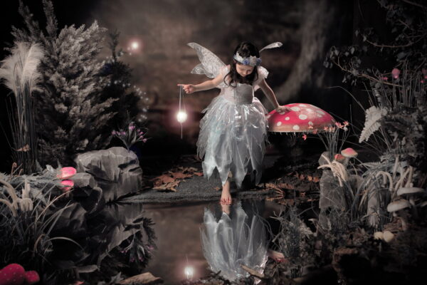 girl at fairy photoshoot studio