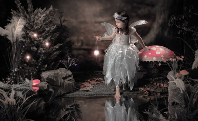 girl at fairy photoshoot studio